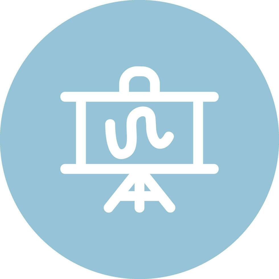 White board Line color circle Icon vector