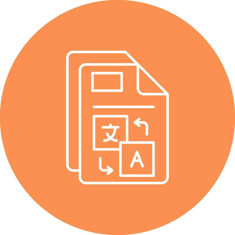 Translate Line color circle Icon vector