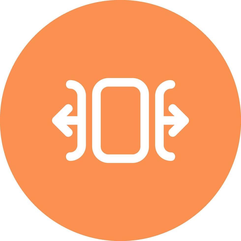 Carousel horizontal Line color circle Icon vector