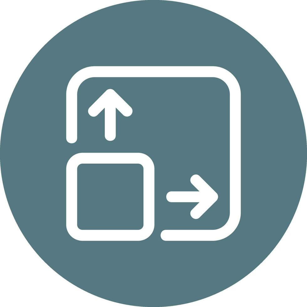Expand Line color circle Icon vector