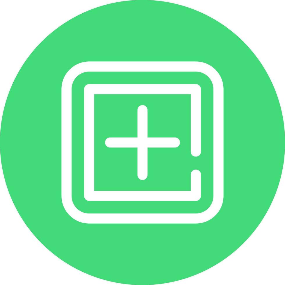 Add square Line color circle Icon vector