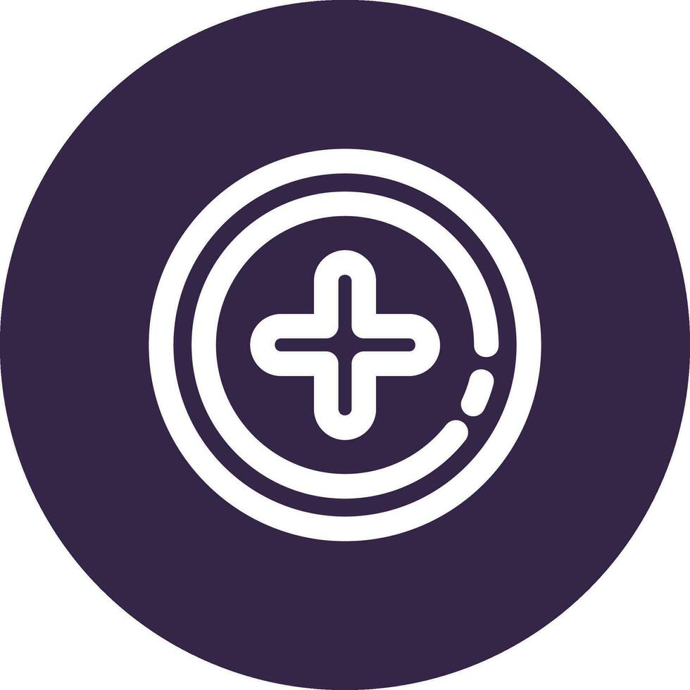 Add 2 Line color circle Icon vector