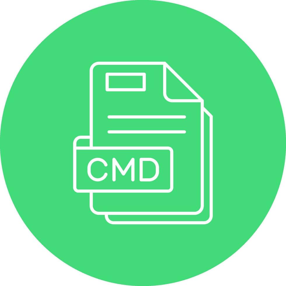 Cmd Line color circle Icon vector