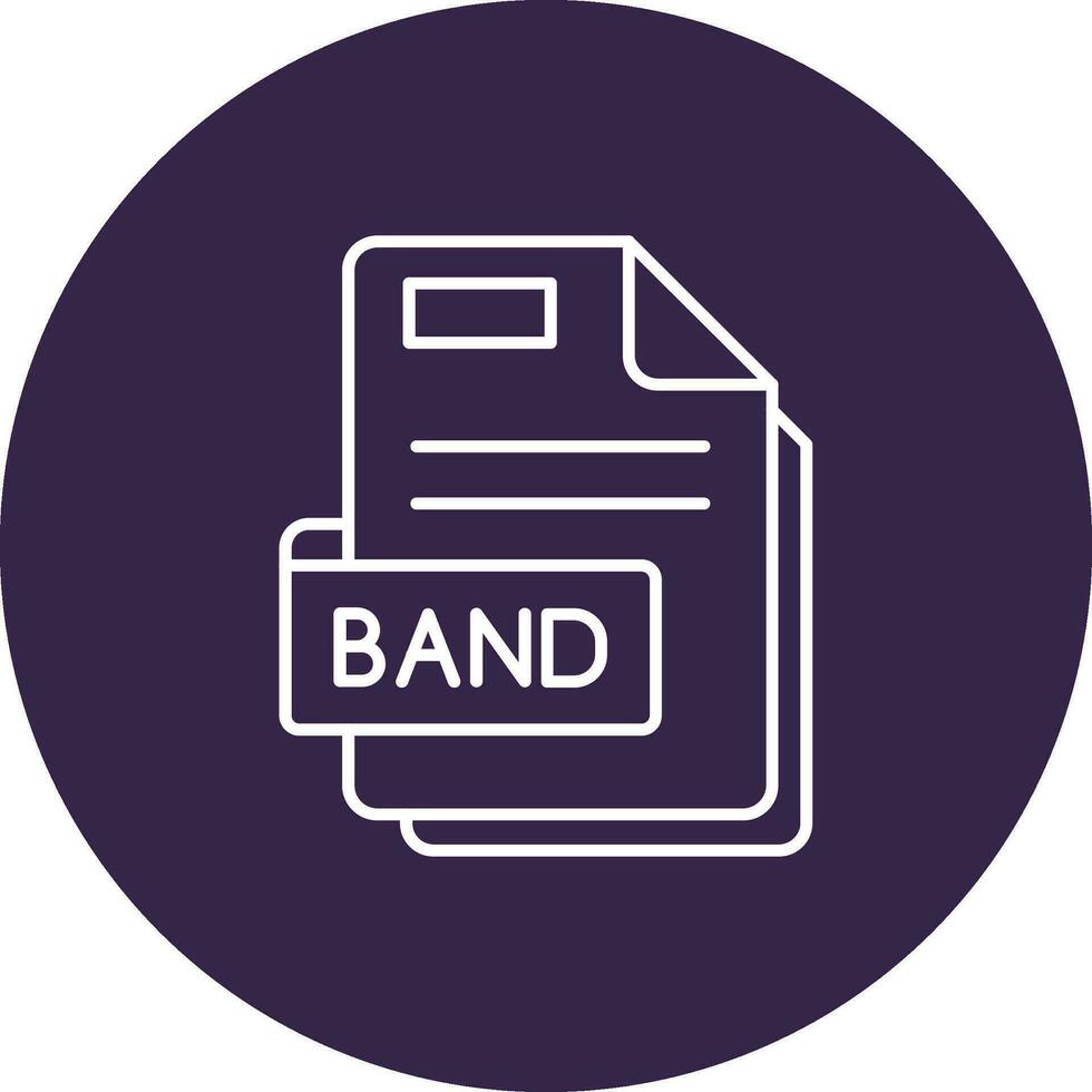 Band Line color circle Icon vector