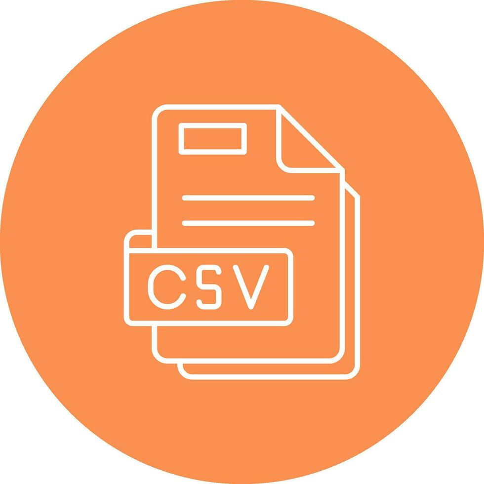 Csv Line color circle Icon vector