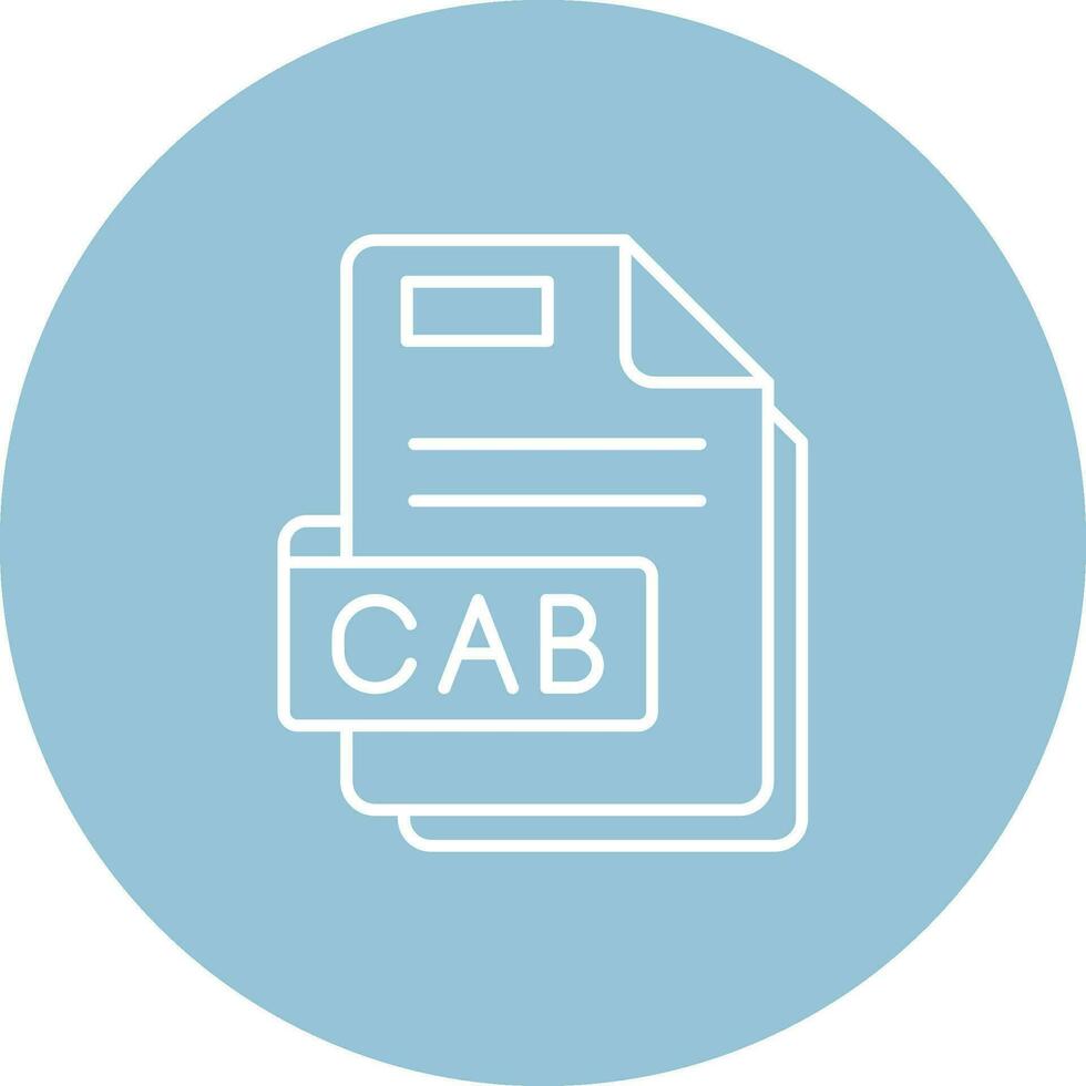 Cab Line color circle Icon vector