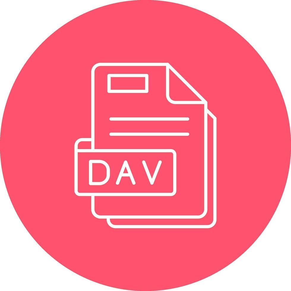 Dav Line color circle Icon vector