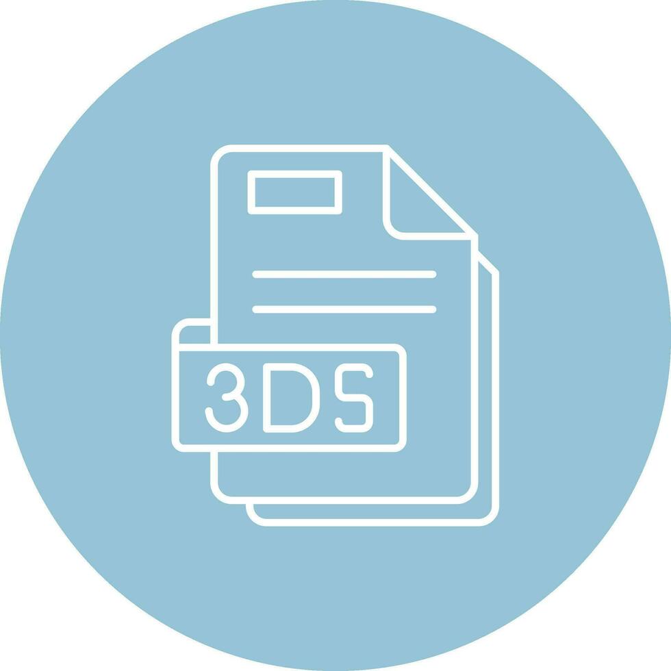 3ds Line color circle Icon vector