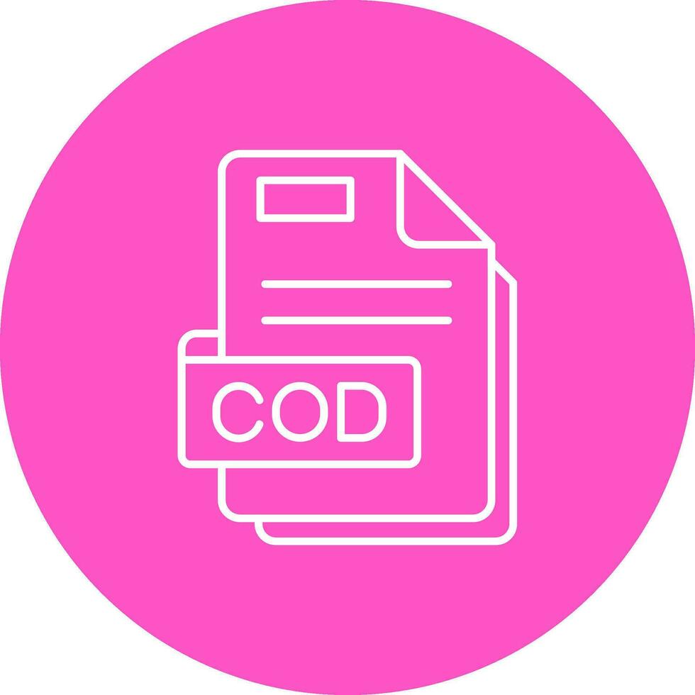 Cod Line color circle Icon vector