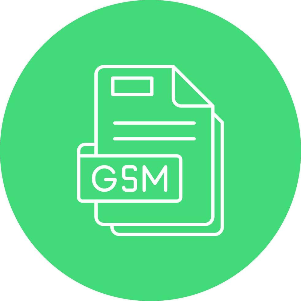 Gsm Line color circle Icon vector