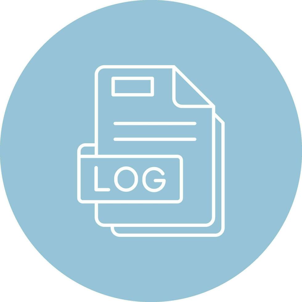Log Line color circle Icon vector