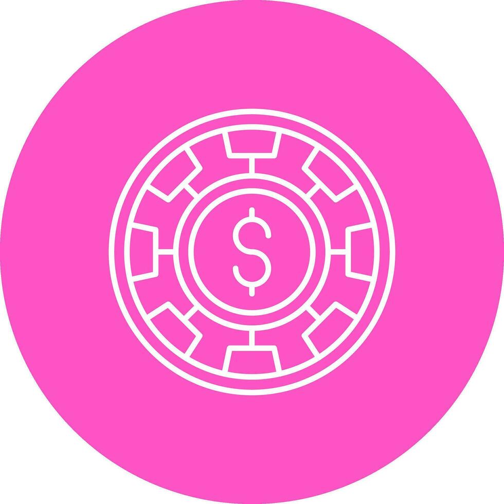 Chip Line color circle Icon vector