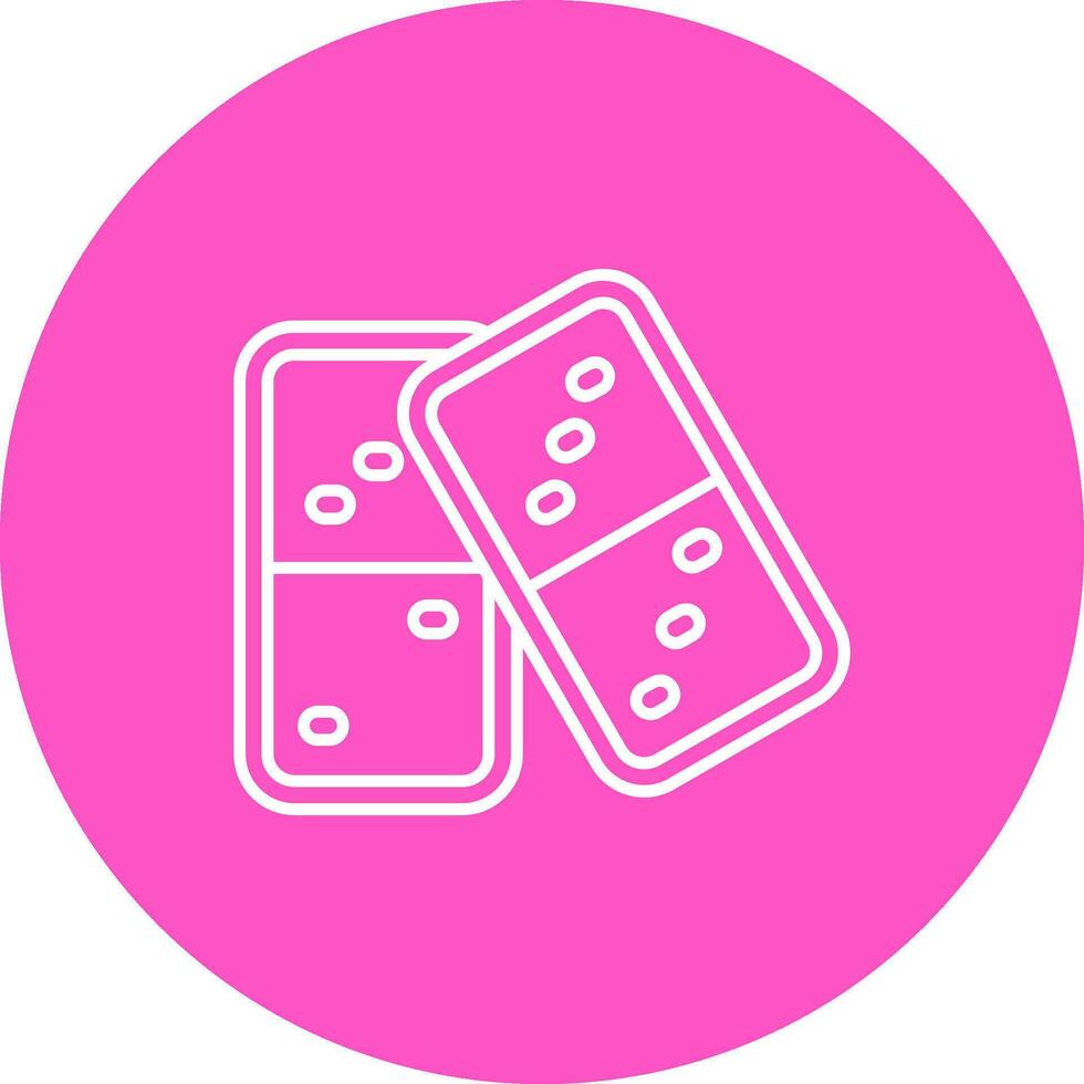Domino Line color circle Icon vector