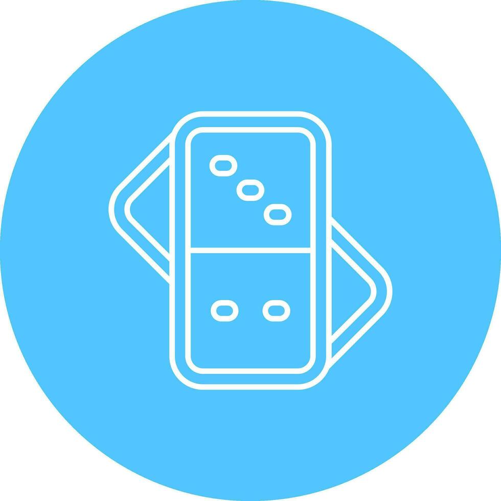 Domino Line color circle Icon vector