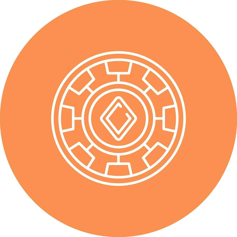 Chip Line color circle Icon vector