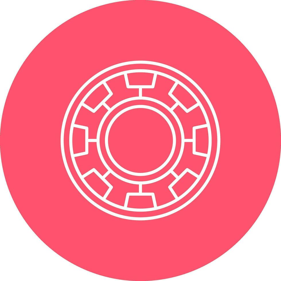 chip línea color circulo icono vector