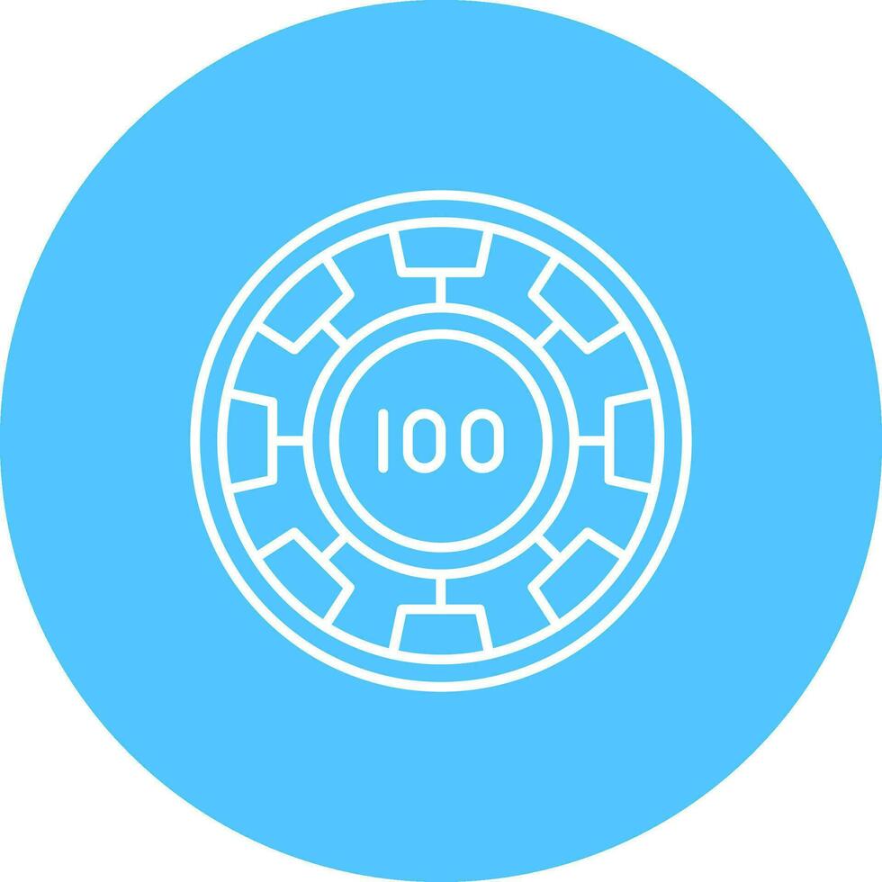 Chip Line color circle Icon vector