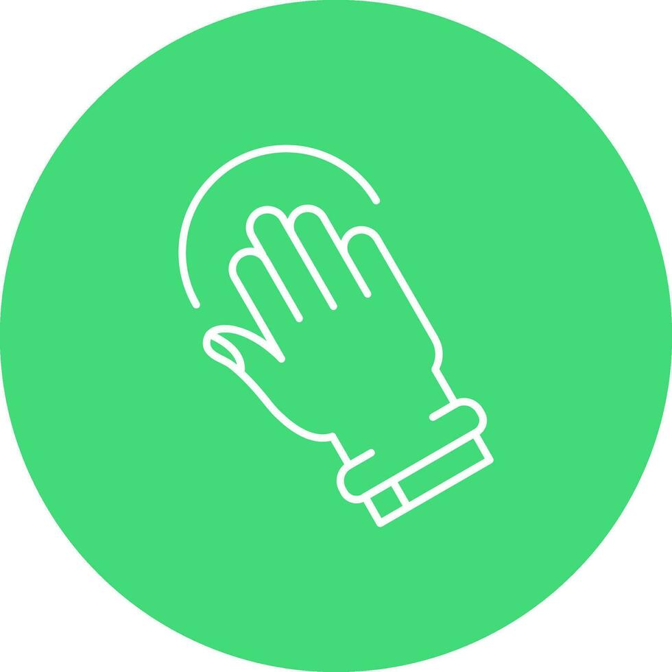 Tilted Hand Line color circle Icon vector