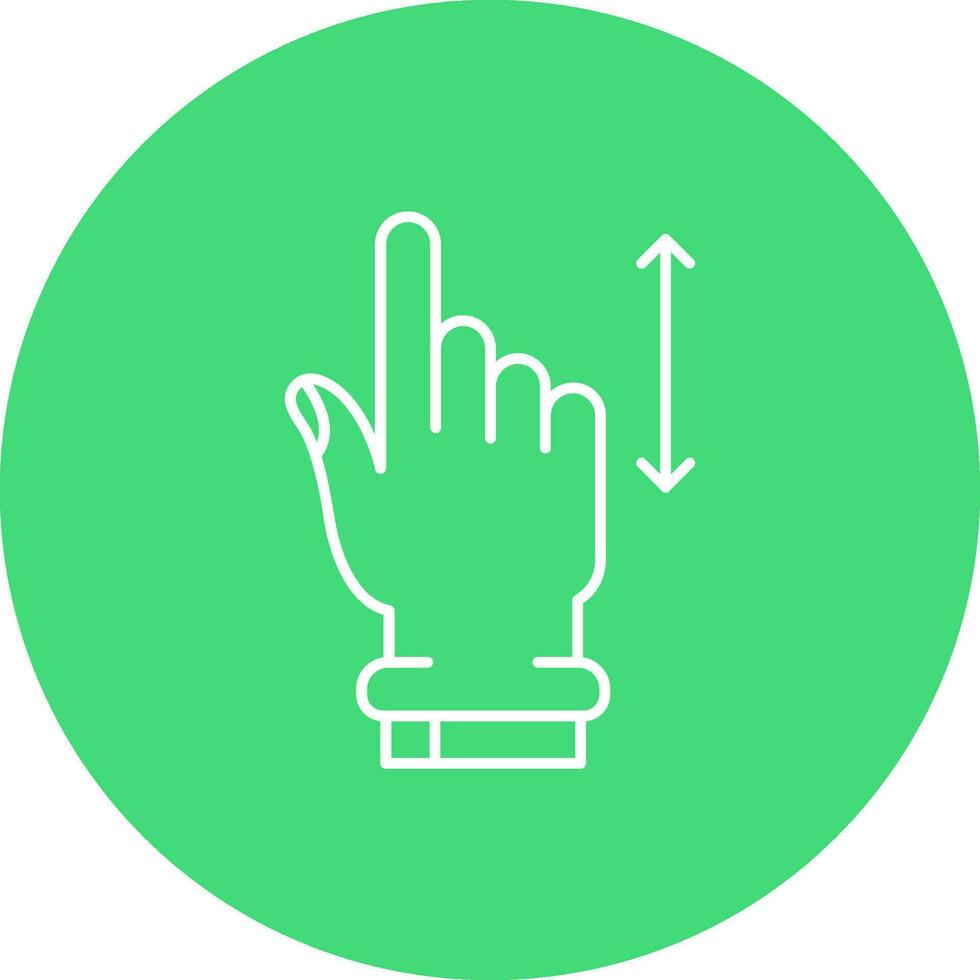 Vertical Scroll Line color circle Icon vector