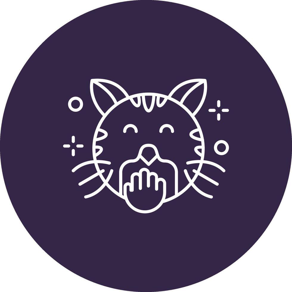 Blush Line color circle Icon vector