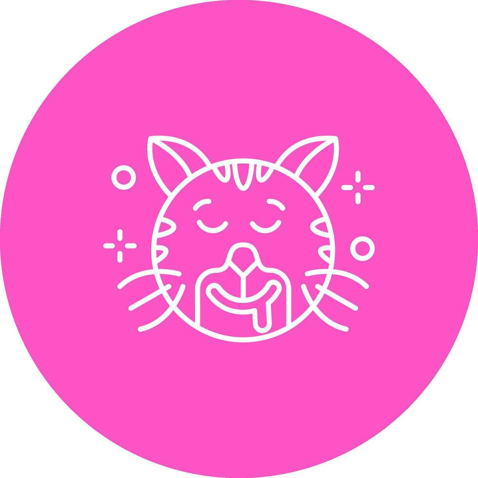 Drooling Line color circle Icon vector