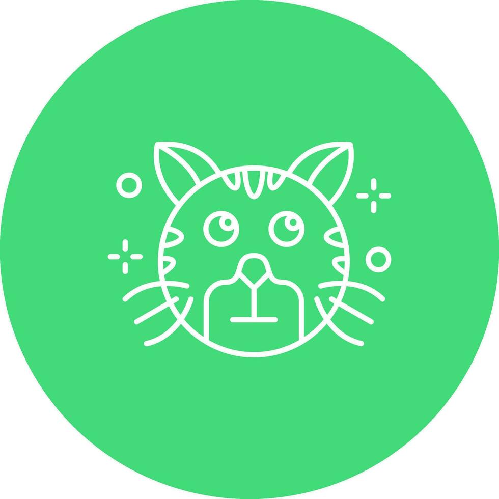 Rolling eyes Line color circle Icon vector