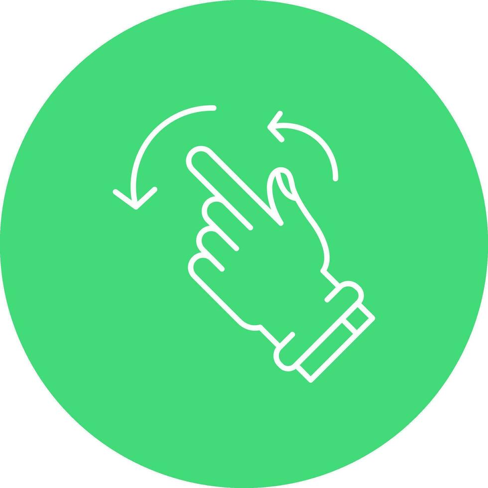Rotate Left Line color circle Icon vector