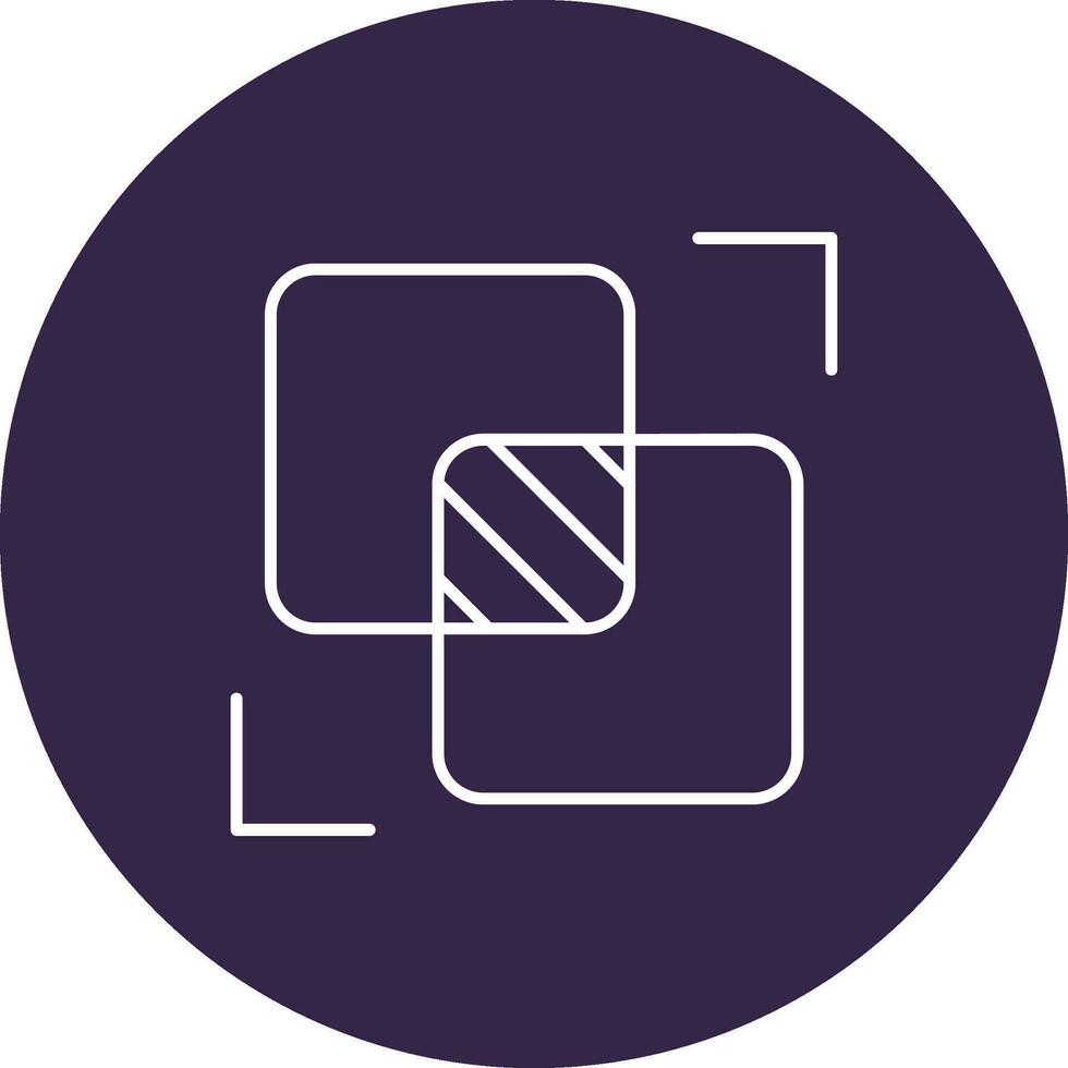Intersect Line color circle Icon vector