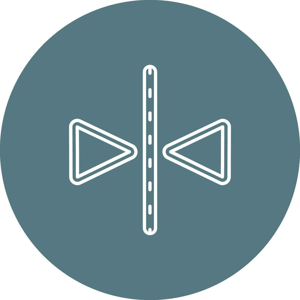 Flip Line color circle Icon vector