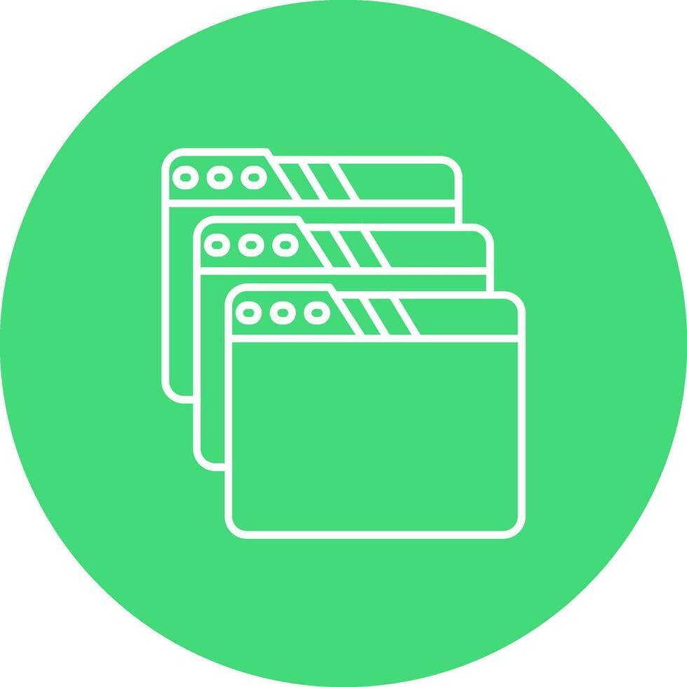 Windoes Line color circle Icon vector