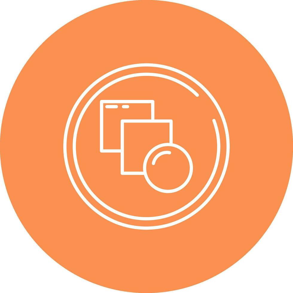 Blend Line color circle Icon vector