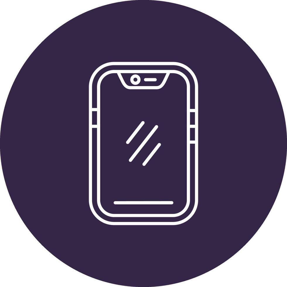Smartphone Line color circle Icon vector