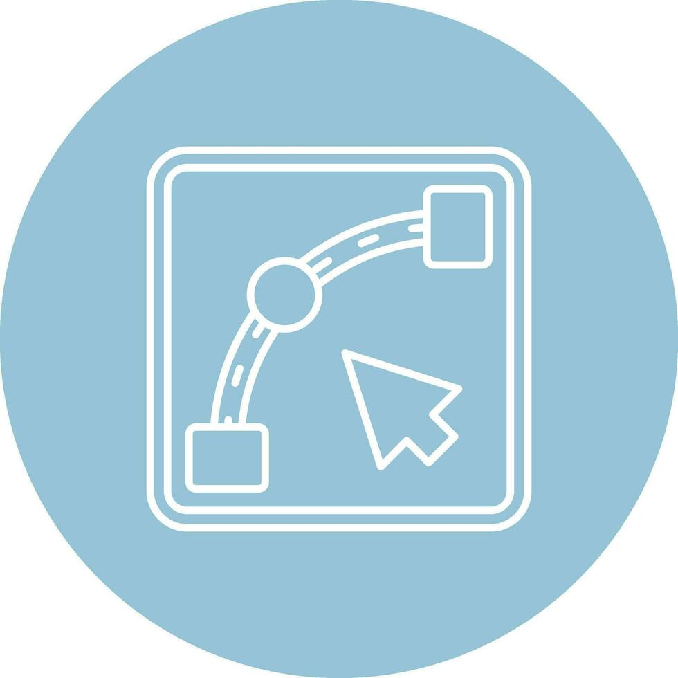 Curve Line color circle Icon vector