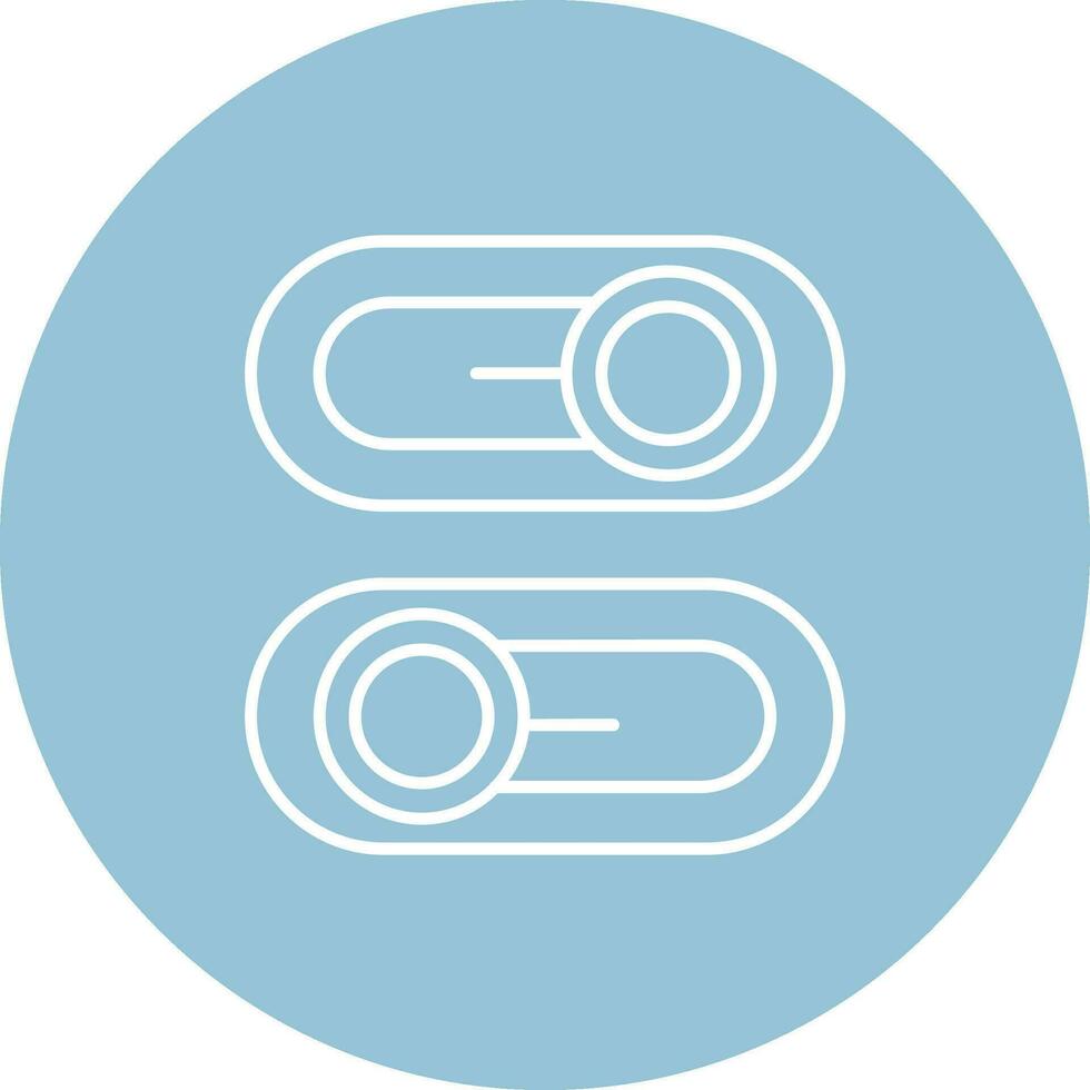 Switch Line color circle Icon vector