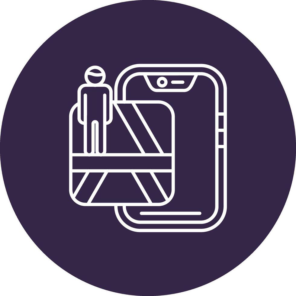 Street Line color circle Icon vector