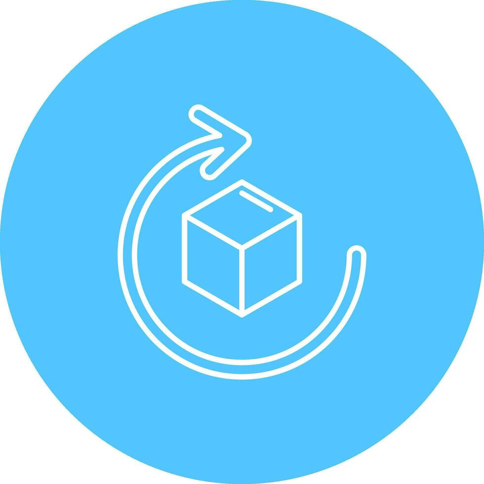 Rotate Line color circle Icon vector