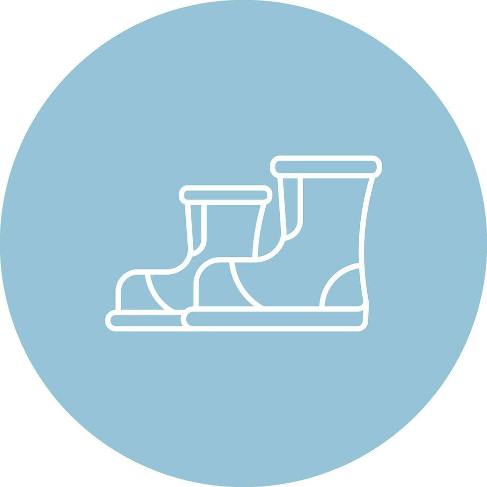 Boots Line color circle Icon vector