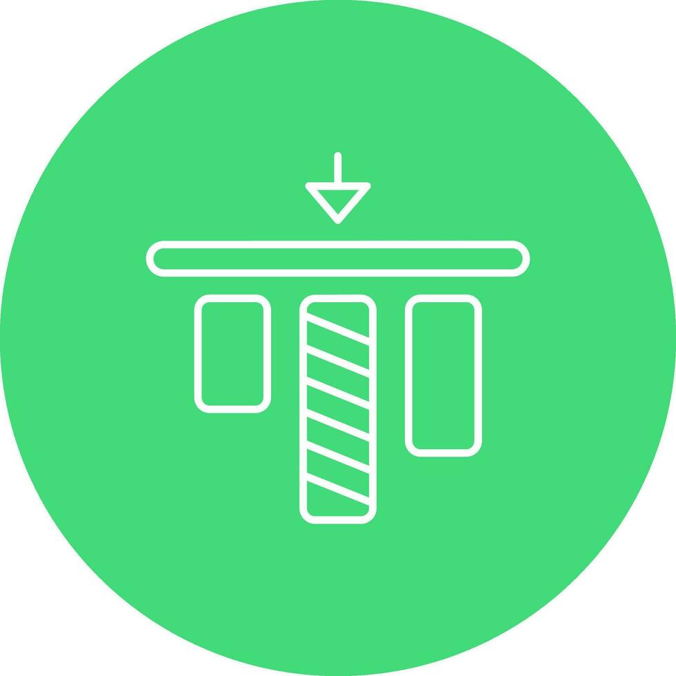 Top alignment Line color circle Icon vector