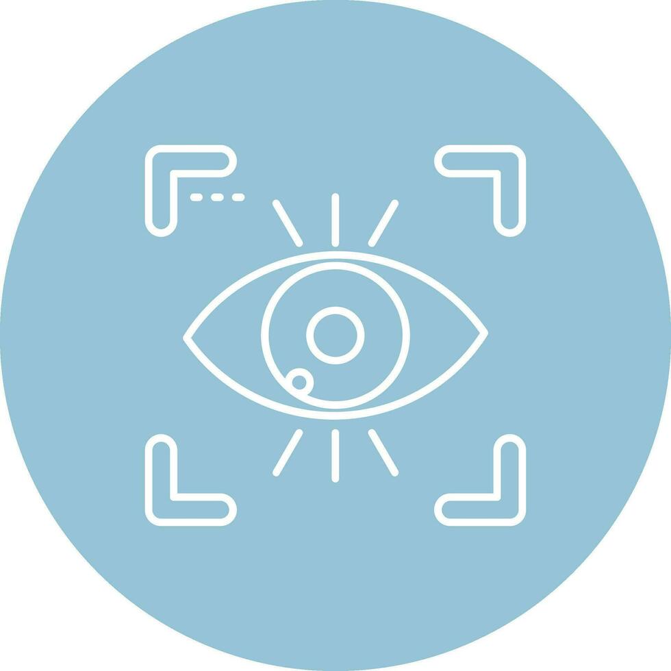 Eye Line color circle Icon vector
