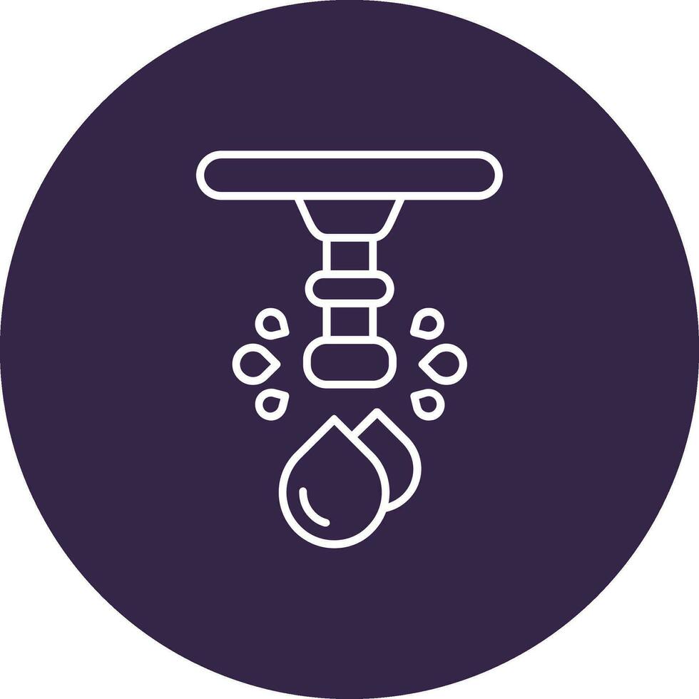 Water Line color circle Icon vector