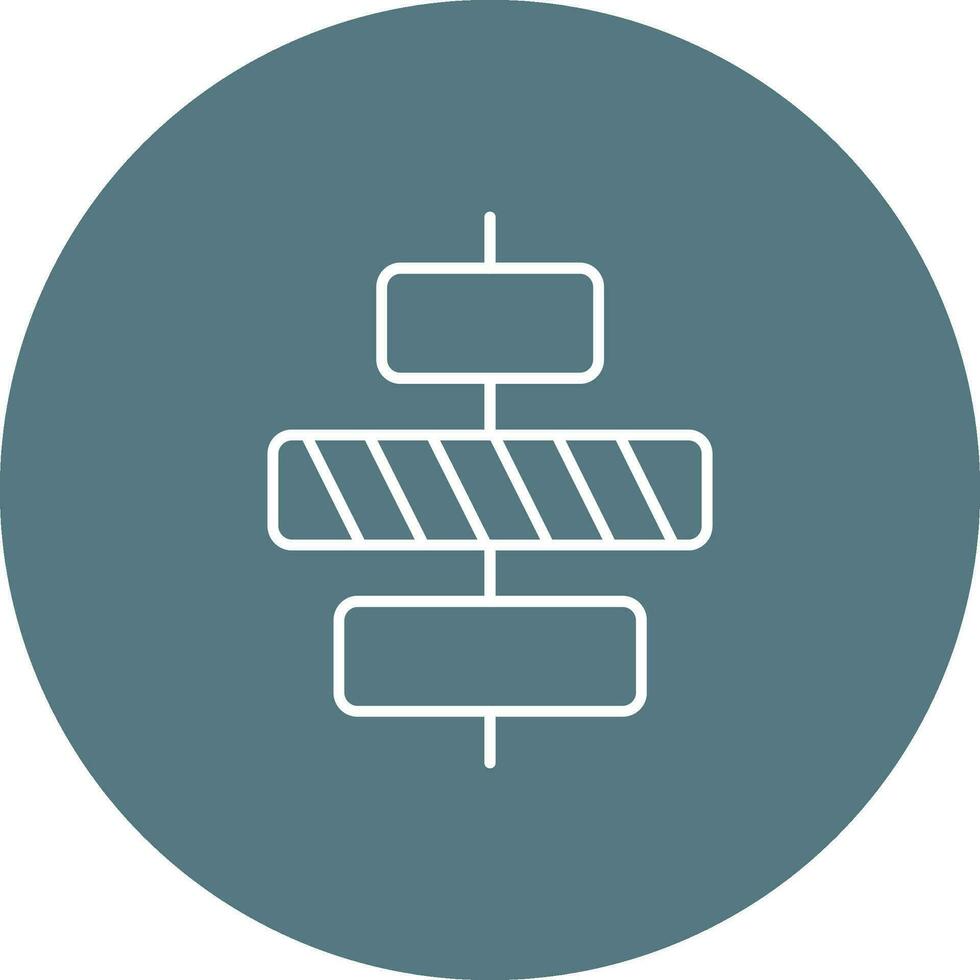 Center alignment Line color circle Icon vector