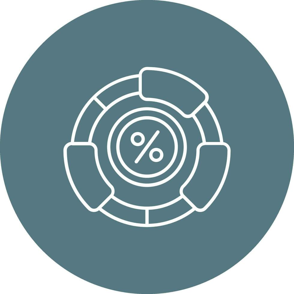 Ratio Line color circle Icon vector