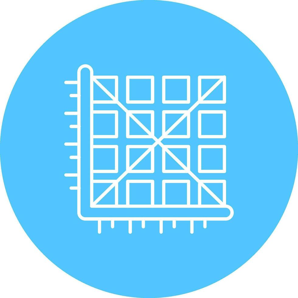 Matrix Line color circle Icon vector