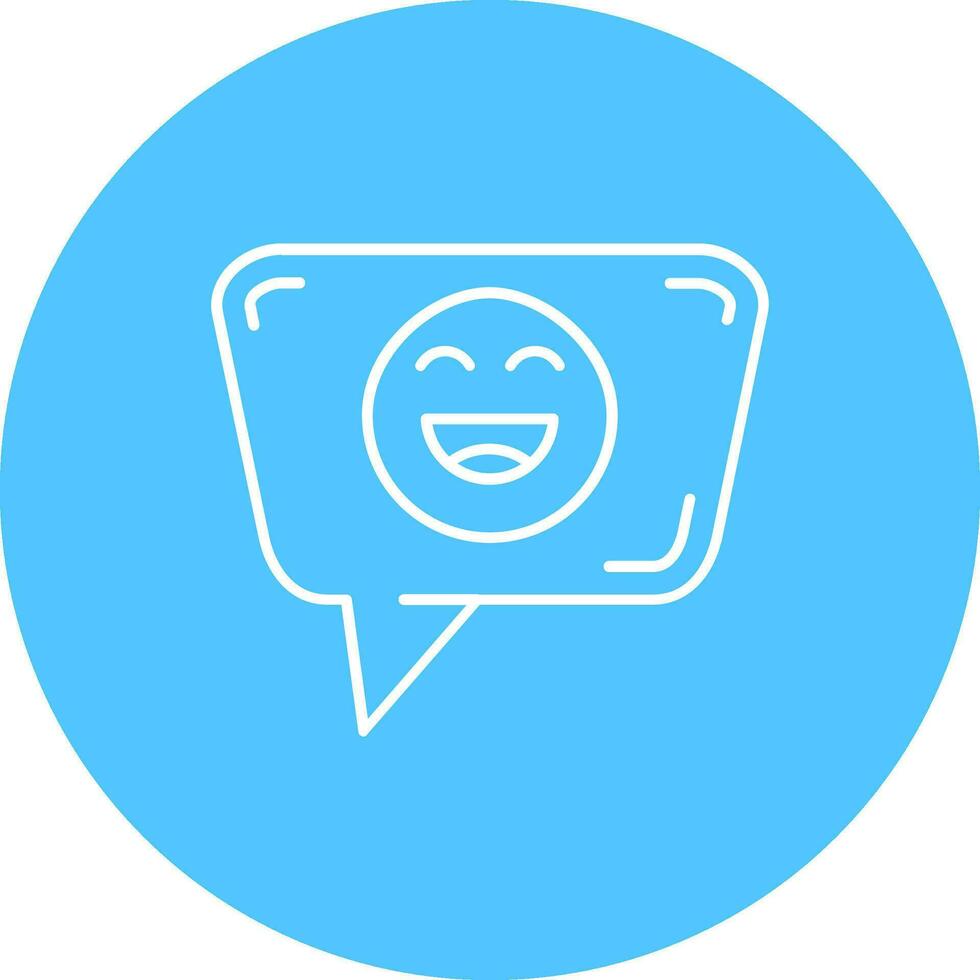 Happy Line color circle Icon vector