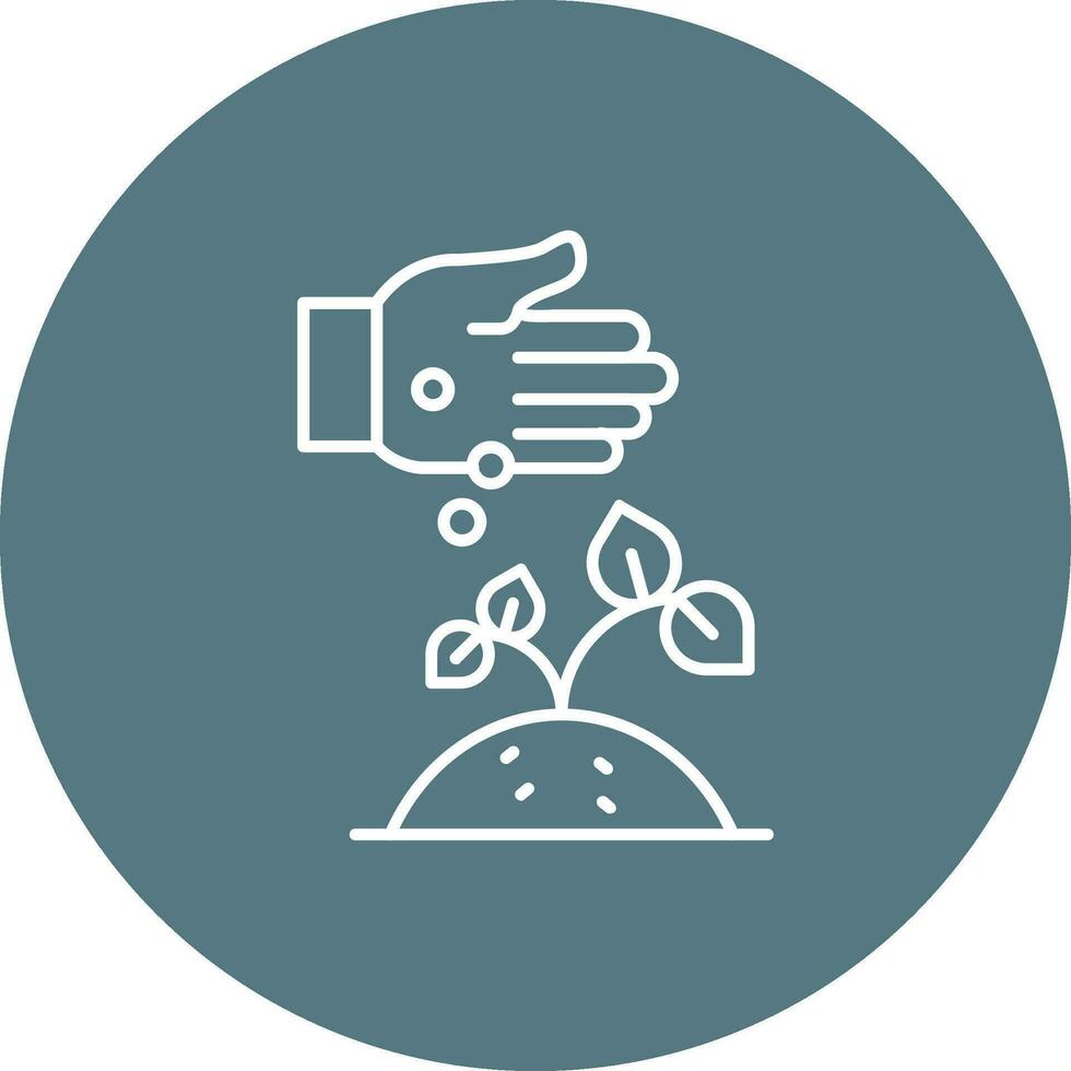 Seeding Line color circle Icon vector