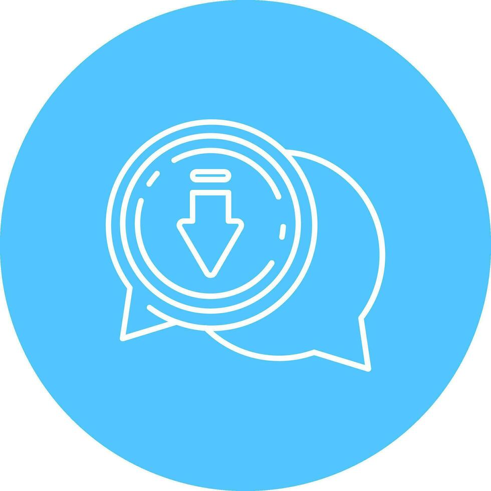 Downloading Line color circle Icon vector