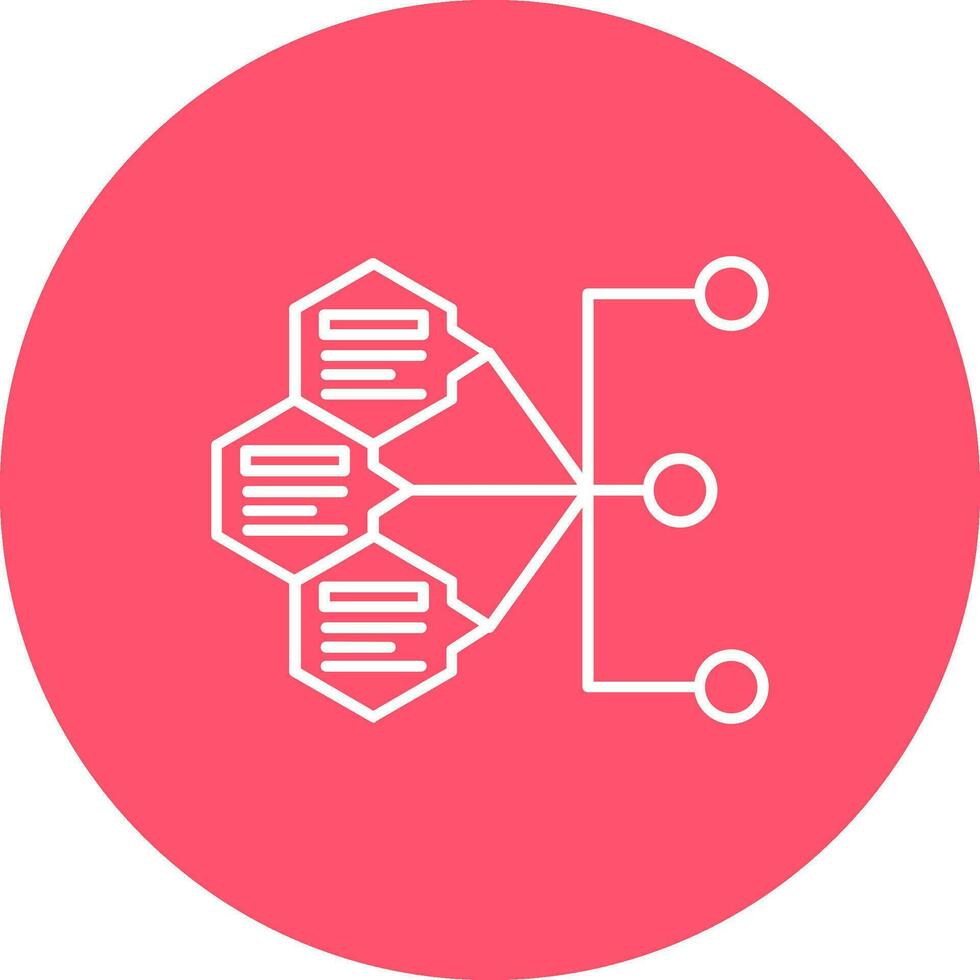 Index Line color circle Icon vector