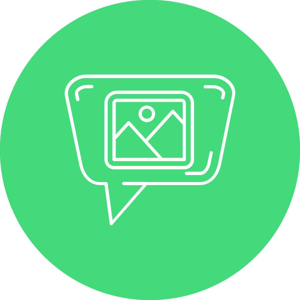 Image Line color circle Icon vector