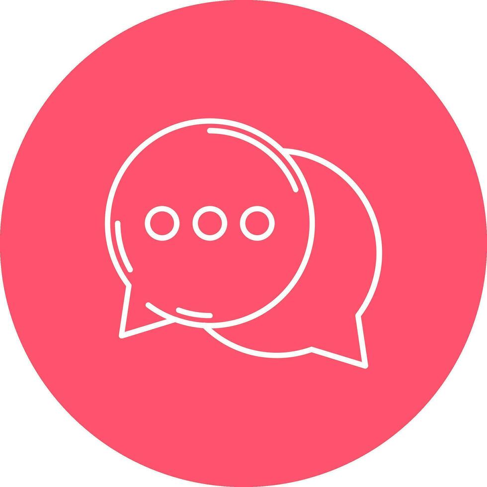 Speech bubbles Line color circle Icon vector