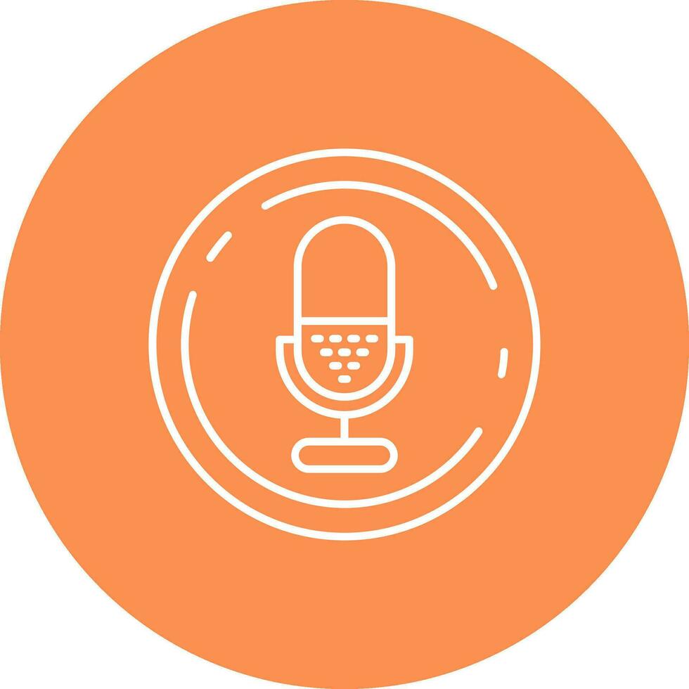 Microphone Line color circle Icon vector